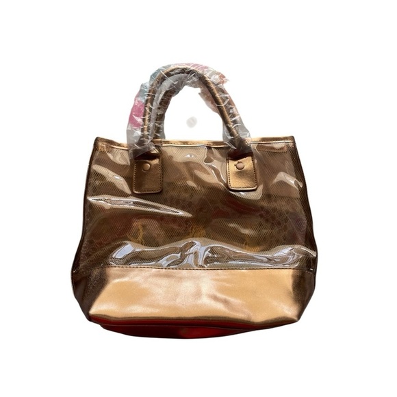 Guess by Marciano Brown Tote with Mesh Design and Leather Accents - Picture 6 of 7